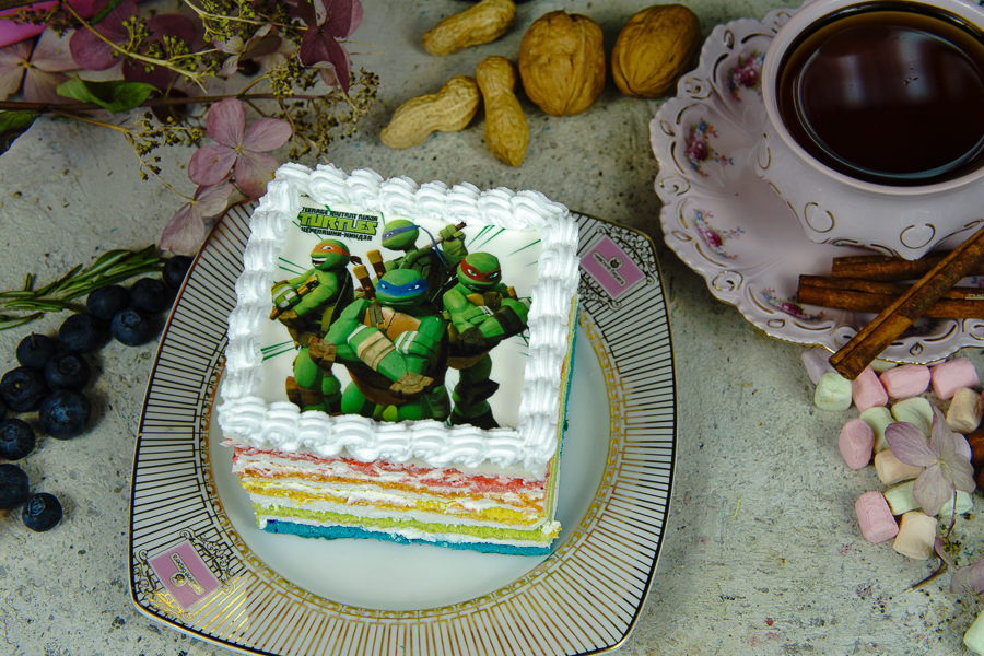 Торт «Выше радуги» Черепашки ниндзя 0,24 кг